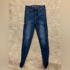 American eagle blue jeans.